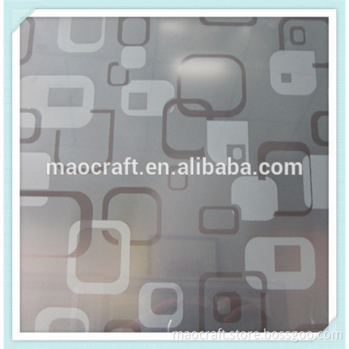 good quality acid etched pattern glass partition for home decoration